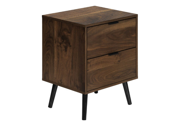 English Elm Accent Side Table Rustic Grey Laminate Compact Storage Cabinet Transitional Bedroom Walnut B2710P461696