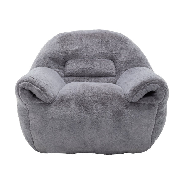 English Elm Bean Bag Chair – Plush Faux Fur Floor Sofa With Back Support For Ultimate Comfort In Any Room W2200P326889