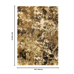 English Elm Joy Abstract Camouflage Area Rug Earthy Tones Low Pile Living Room Floor Accent B186P452315