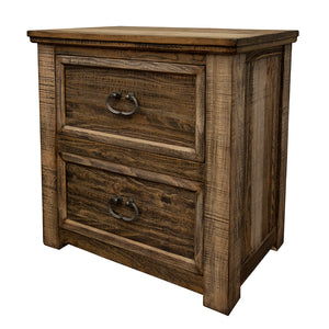 Homeroots 28" Wood Brown Two Drawer Nightstand   527051