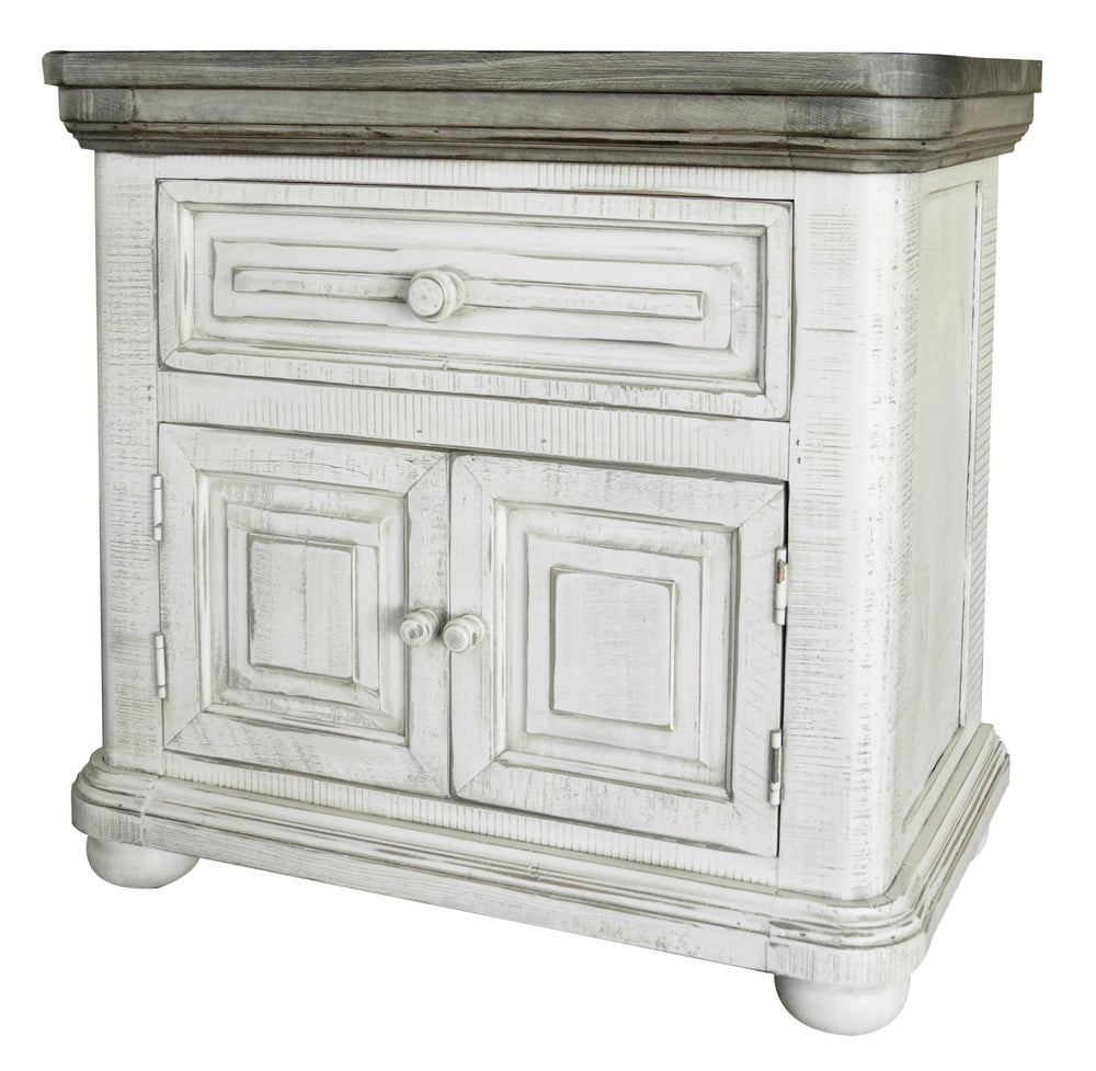 Homeroots 27" Ivory One Drawer Nightstand   527056