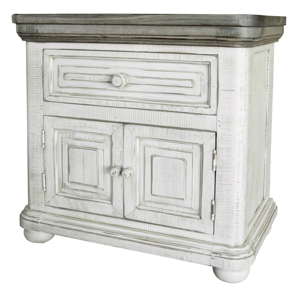 Homeroots 27" Ivory One Drawer Nightstand   527056