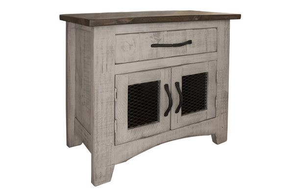 Homeroots 27" Gray One Drawer Nightstand   527059