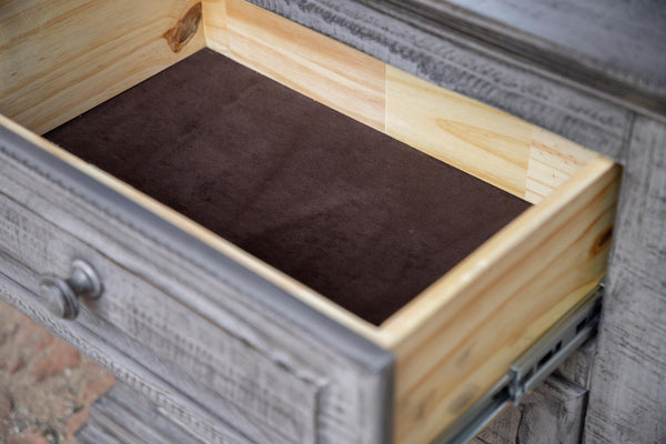 Homeroots 32" Gray Three Drawer Nightstand   527061