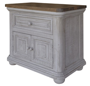 Homeroots 27" Gray One Drawer Nightstand   527066