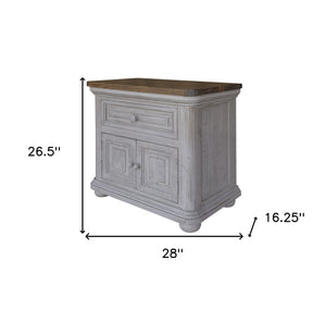Homeroots 27" Gray One Drawer Nightstand   527066