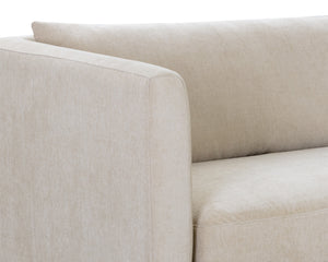 Sunpan Leander Sofa: Luxurious Comfort with Modern Design, Ample Padding, and Elegant Curves for Your Home Danny Cream