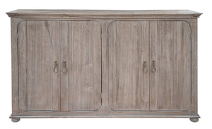 HomeRoots 72" Coastal-Inspired Distressed Credenza - Durable Solid Wood Storage for Modern & Rustic Spaces 527098