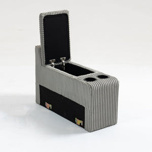 English Elm Modular Coffee Table With Storage, Usb Ports & Cupholders - Stylish Gray Accent For Living Rooms W3098P256999