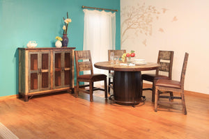 HomeRoots 49" Distressed Buffet Table - Rustic Solid Wood Storage Cabinet for Entryway, Dining & Living Spaces 527104