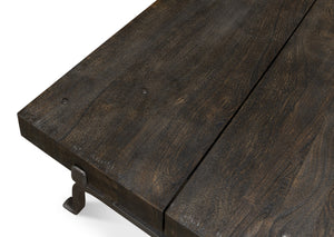 Sarreid Blayne Coffee Table - Stylish Storm Cloud Finish With Solid Mango Wood And Durable Wrought Iron Base Brown  52714