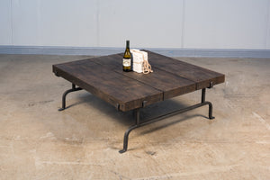 Sarreid Blayne Coffee Table - Stylish Storm Cloud Finish With Solid Mango Wood And Durable Wrought Iron Base Brown  52714