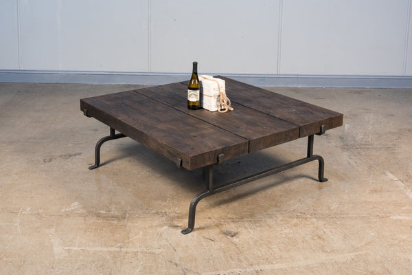 Sarreid Blayne Coffee Table - Stylish Storm Cloud Finish With Solid Mango Wood And Durable Wrought Iron Base Brown  52714