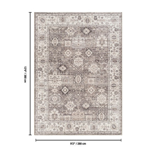 English Elm Majestic Medallion Traditional Area Rug Stain Resistant Polyester for Living Room B186P428879