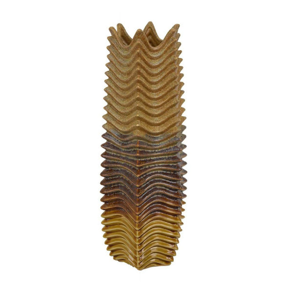 English Elm Decorative Tall Ceramic Vase Earthy Glazed Texture for Modern Transitional Shelves B056P417009