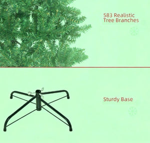 English Elm Pencil Slim Snow Flocked Pre Lit Tree with Warm Led Glow for Entryways T3971P419369
