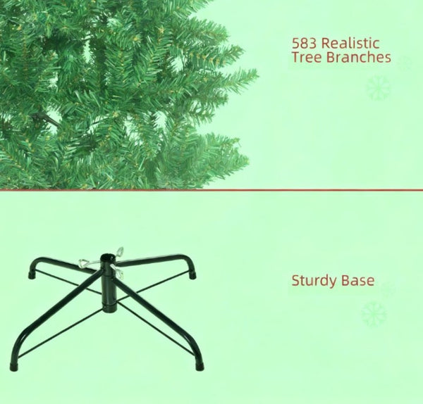 English Elm Pencil Slim Snow Flocked Pre Lit Tree with Warm Led Glow for Entryways T3971P419369