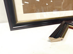 English Elm 24x32 Solid Wood Picture Frame with Replaceable Canvas, Organic Acrylic Glass, Elegant Wall Art Decor Black T3976P383250