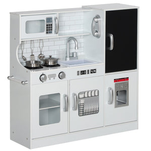 English Elm Qaba Pretend Play Kitchen Set for Kids with Chalkboard Ice Maker and 5 Accessories W2225P249826