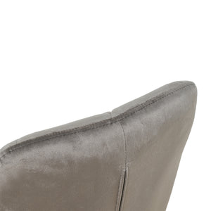 Homeroots Gray Tufted Velvet Swivel Adjustable Height Office Desk Chair  Velvet Fabric,Metal 527312