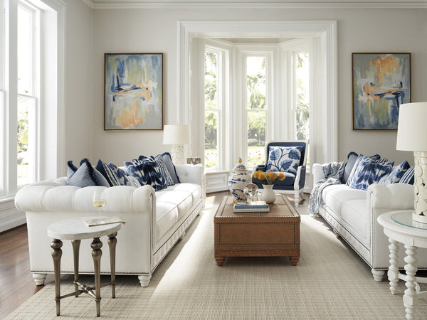 Lexington Barclay Butera Argos Martini Table With Honed Carrera Marble Top And Elegant Antique Silver Finished Legs Polo Mallet White  937-952