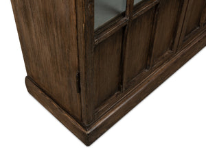 Sarreid Refined Arches Tall Bookcase - Antique Finish With 5 Fixed Shelves In Elegant Pine-toasted Brown Brown  52744