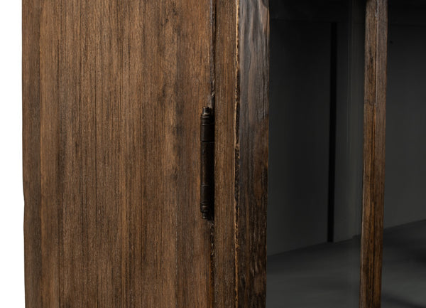 Sarreid Refined Arches Tall Bookcase - Antique Finish With 5 Fixed Shelves In Elegant Pine-toasted Brown Brown  52744