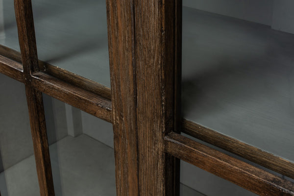 Sarreid Refined Arches Tall Bookcase - Antique Finish With 5 Fixed Shelves In Elegant Pine-toasted Brown Brown  52744