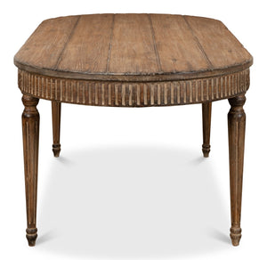 Sarreid French Antique Dining Table - Time-worn Elegance With Sun-burned Finish & Rustic Old Pine Charm Tan  52748
