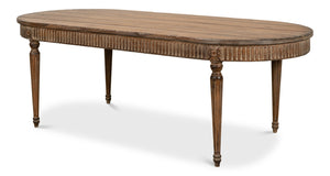 Sarreid French Antique Dining Table - Time-worn Elegance With Sun-burned Finish & Rustic Old Pine Charm Tan  52748