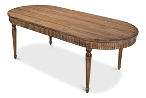 Sarreid French Antique Dining Table - Time-worn Elegance With Sun-burned Finish & Rustic Old Pine Charm Tan  52748