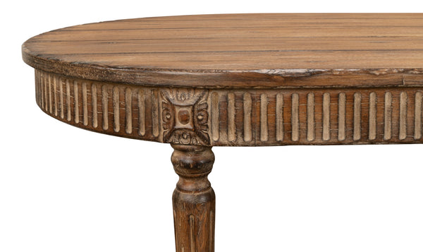 Sarreid French Antique Dining Table - Time-worn Elegance With Sun-burned Finish & Rustic Old Pine Charm Tan  52748