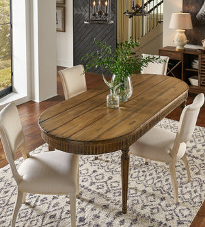 Sarreid French Antique Dining Table - Time-worn Elegance With Sun-burned Finish & Rustic Old Pine Charm Tan  52748