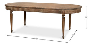Sarreid French Antique Dining Table - Time-worn Elegance With Sun-burned Finish & Rustic Old Pine Charm Tan  52748