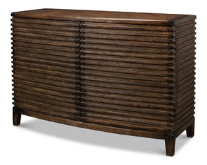 Sarreid Ribbed Remington Small Sideboard - Rustic Reclaimed Pine With Removable Shelf For Elegant Storage Tan  52750