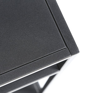 Homeroots 48" Gray Metal Four Tier Double Bookcase   527558