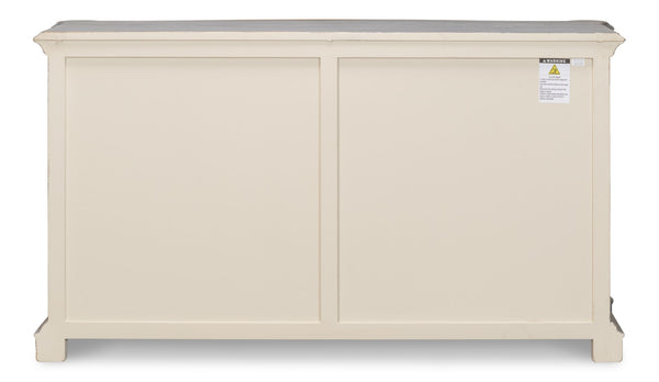 Sarreid Columns Bowfront Sideboard In Robins Egg Blue - Stylish Reclaimed Pine With 2 Removable Shelves Blue  52755