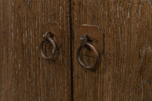Sarreid Deco Wall Sideboard - Solid Elm Wood In Toast Brown With 4 Doors & 2 Removable Shelves For Storage Brown  52758