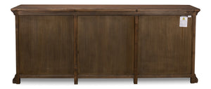 Sarreid Provincial Storage Sideboard - Elegant 6-door Design With Removable Shelves In Toasted Brown Finish Brown  52759