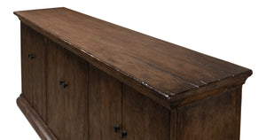 Sarreid Provincial Storage Sideboard - Elegant 6-door Design With Removable Shelves In Toasted Brown Finish Brown  52759