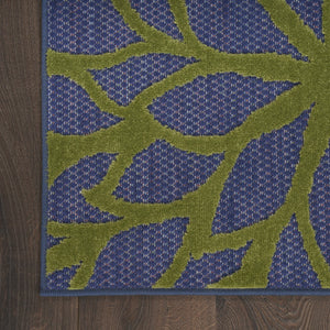 HomeRoots 5' Tropical-Inspired Blue, Yellow & Green Area Rug - Durable, Easy-Care for Indoor & Outdoor Spaces 527605