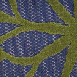 HomeRoots 5' Tropical-Inspired Blue, Yellow & Green Area Rug - Durable, Easy-Care for Indoor & Outdoor Spaces 527605