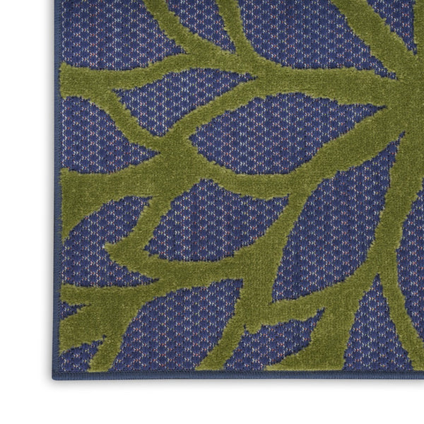HomeRoots 5' Tropical-Inspired Blue, Yellow & Green Area Rug - Durable, Easy-Care for Indoor & Outdoor Spaces 527605