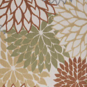 Homeroots 6' X 9' Ivory Green And Blue Indoor Outdoor Area Rug  Polypropylene 527606