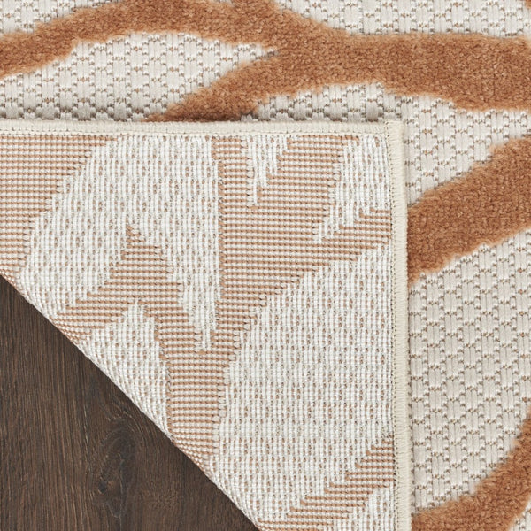 HomeRoots 5' Tropical-Inspired Ivory, Green, and Blue Area Rug for Indoor & Outdoor Durability and Style 527607