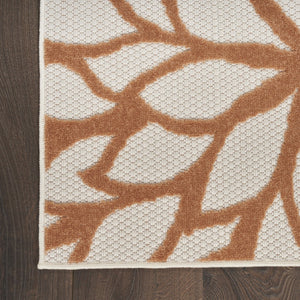 HomeRoots 5' Tropical-Inspired Ivory, Green, and Blue Area Rug for Indoor & Outdoor Durability and Style 527607