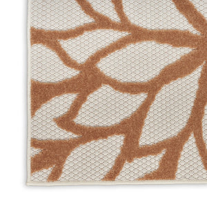 HomeRoots 5' Tropical-Inspired Ivory, Green, and Blue Area Rug for Indoor & Outdoor Durability and Style 527607