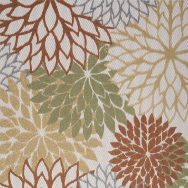 Homeroots 4' X 6' Indoor Outdoor Area Rug In Ivory, Green & Blue – Stylish, Durable, And Easy To Maintain!  Polypropylene 527608