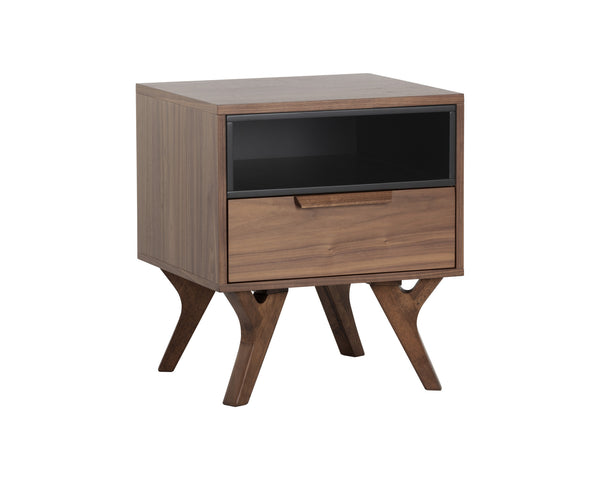 Homeroots 23" Brown Wood One Drawer Nightstand   527618