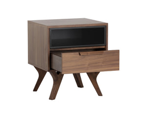 Homeroots 23" Brown Wood One Drawer Nightstand   527618